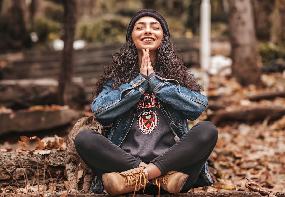 person meditating calmly