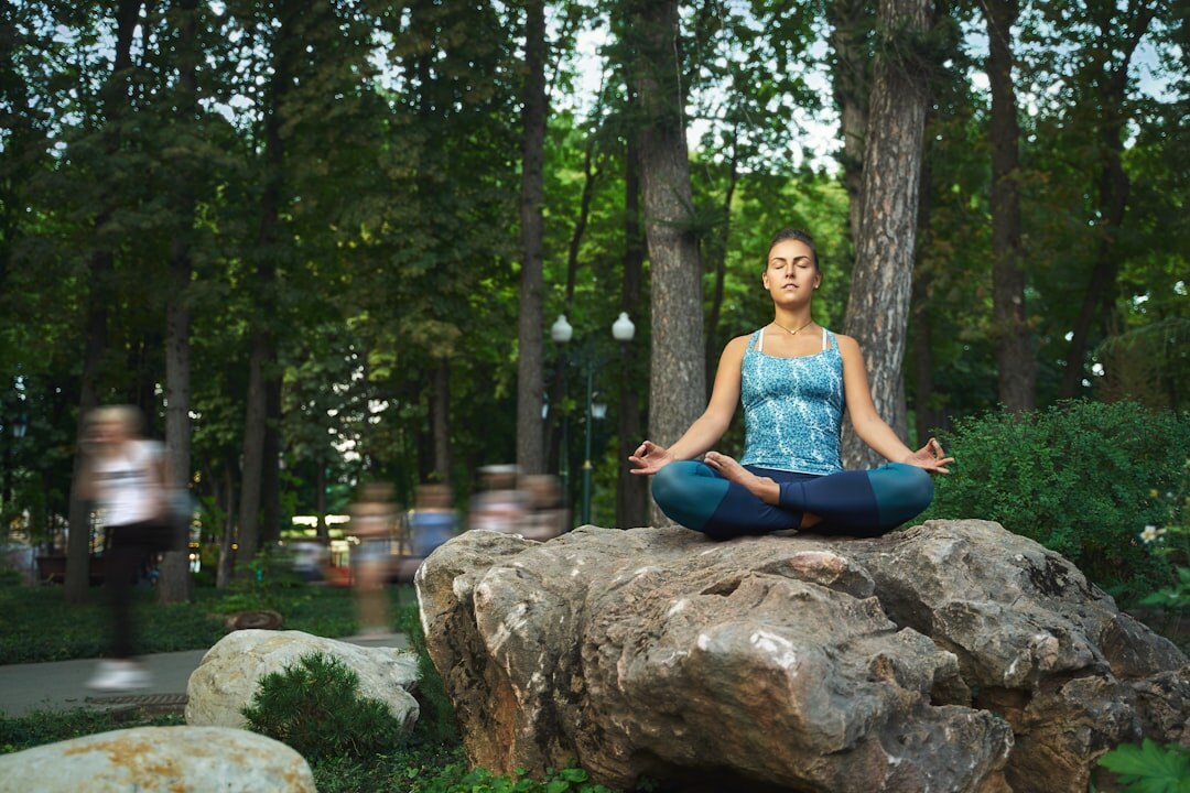 person meditating calmly